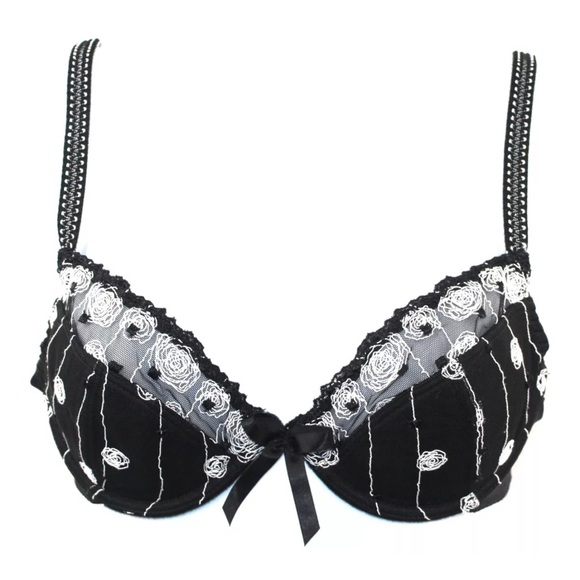 38DD Black Lace & Cream Underwire Freya Bra - Picture 2 of 5